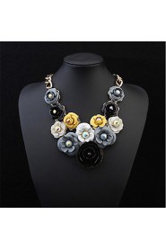 Hang Colorful Flowers Fashion Luxury Necklace