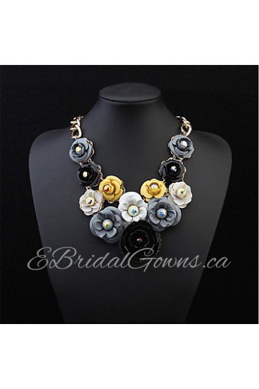 Hang Colorful Flowers Fashion Luxury Necklace