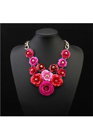 Hang Colorful Flowers Fashion Luxury Necklace