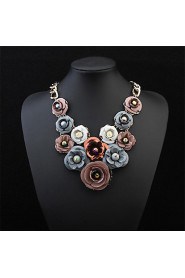 Hang Colorful Flowers Fashion Luxury Necklace