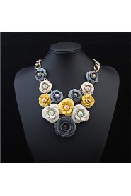 Hang Colorful Flowers Fashion Luxury Necklace