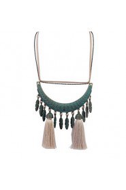 Fashion Crescent Tassel Necklace Casual Jewelry