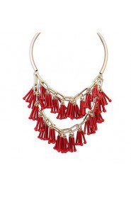 Big Exaggerated Fashion Tassel Necklace Bars