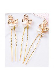 Women's Pearl / Alloy Headpiece-Wedding / Special Occasion Hair Pin 1 Piece