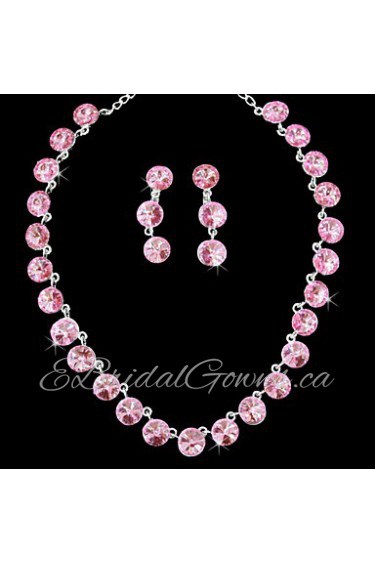 Jewelry Set Women's Birthday / Gift / Party / Special Occasion Jewelry Sets Alloy Rhinestone Necklaces / Earrings As the Picture