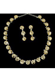 Jewelry Set Women's Birthday / Gift / Party / Special Occasion Jewelry Sets Alloy Rhinestone Necklaces / Earrings As the Picture