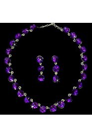 Jewelry Set Women's Birthday / Gift / Party / Special Occasion Jewelry Sets Alloy Rhinestone Necklaces / Earrings As the Picture