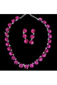 Jewelry Set Women's Birthday / Gift / Party / Special Occasion Jewelry Sets Alloy Rhinestone Necklaces / Earrings As the Picture