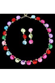 Jewelry Set Women's Birthday / Gift / Party / Special Occasion Jewelry Sets Alloy Rhinestone Necklaces / Earrings As the Picture