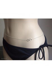 Women's Sexy Infinity Silver Body Belly Chain