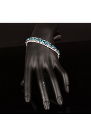 Women's Chain Bracelet Silver Rhinestone