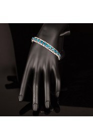 Women's Chain Bracelet Silver Rhinestone