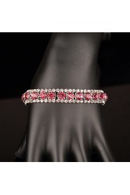 Women's Chain Bracelet Silver Rhinestone