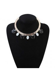 Simple Luxury Gem Exaggerated Metal Short Paragraph Clavicle Chain Crystal Necklace Chain Crude