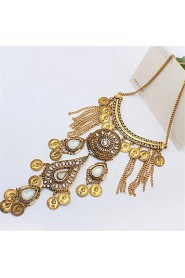 Fashion Water Droplets Tassel Necklace Luxury Jewelry