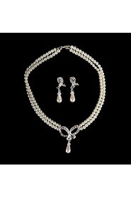 Jewelry Set Women's Anniversary / Wedding / Engagement / Birthday / Gift / Party / Daily Jewelry Sets Alloy RhinestoneEarrings /