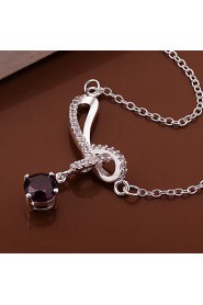 Fashion Round Shape Copper Silver Plated Zircon Foreign Trade Jewewlry Sets