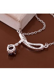 Fashion Round Shape Copper Silver Plated Zircon Foreign Trade Jewewlry Sets