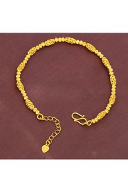 Plated 24K gold transfer bead bracelet