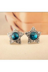 Flash Diamond Earrings Five-Pointed Star