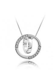 Ladies' Alloy Necklace With Crystal/Cubic Zirconia