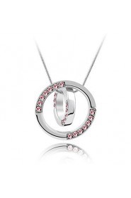 Ladies' Alloy Necklace With Crystal/Cubic Zirconia