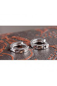 S925 Fine Silver Hoop Earrings for Men&Women,Fine Jewelry