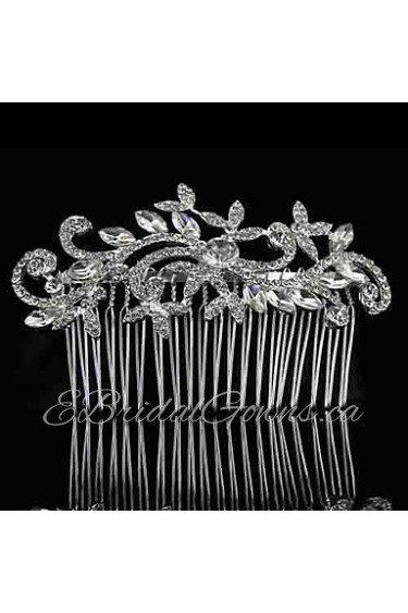 Women Rhinestone/Alloy Hair Combs With Wedding/Party Headpiece