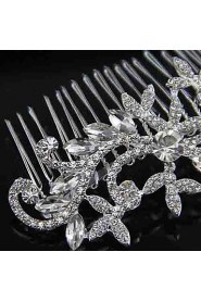 Women Rhinestone/Alloy Hair Combs With Wedding/Party Headpiece