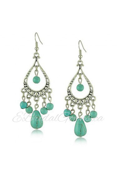 Drop Earrings Women's Alloy Earring Turquoise