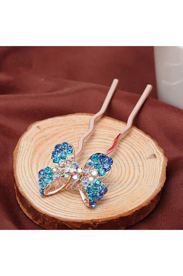 Women's Rhinestone/Alloy Headpiece - Special Occasion/Casual Bowknot Hair Pin 1 Piece