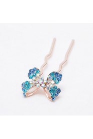 Women's Rhinestone/Alloy Headpiece - Special Occasion/Casual Bowknot Hair Pin 1 Piece