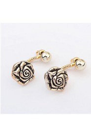 Double Rose Gold Elegant Earrings