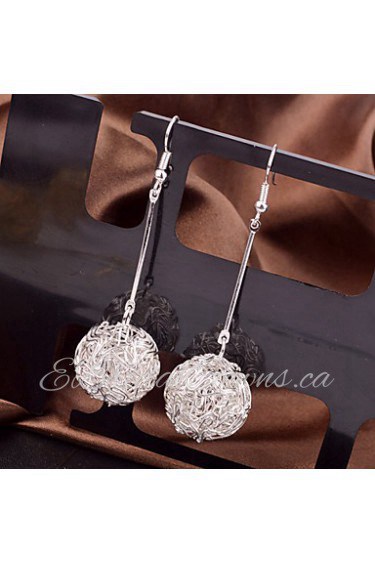 Hollow Out Ball Drop Earrings