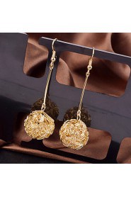 Hollow Out Ball Drop Earrings