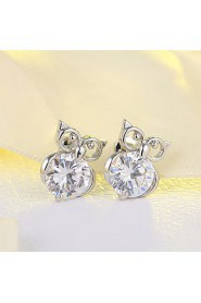 Fashion Crystal Trend of The Owl Shape Earrings