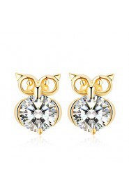 Fashion Crystal Trend of The Owl Shape Earrings