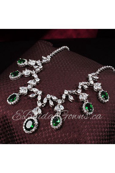 Jewelry Set Women's Gift / Party / Special Occasion Jewelry Sets Alloy Cubic Zirconia Necklaces / Earrings As the Picture