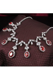 Jewelry Set Women's Gift / Party / Special Occasion Jewelry Sets Alloy Cubic Zirconia Necklaces / Earrings As the Picture