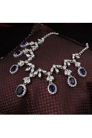 Jewelry Set Women's Gift / Party / Special Occasion Jewelry Sets Alloy Cubic Zirconia Necklaces / Earrings As the Picture