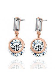 Geometric Zircon Pendant Earrings Fashion Female Wedding Supplies