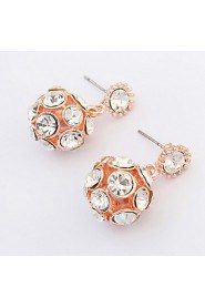 Korean Simple Silver Plated Stud Earrings For Women Men Round Small Zircon Earrings Beautiful Diamond Jewelry