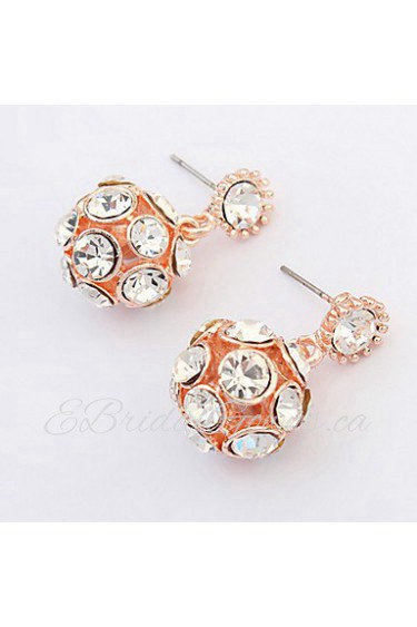 Korean Simple Silver Plated Stud Earrings For Women Men Round Small Zircon Earrings Beautiful Diamond Jewelry