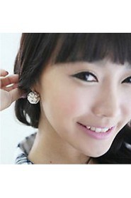 Korean Version Of The Hot Metal Wool Balls Earrings