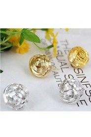 Korean Version Of The Hot Metal Wool Balls Earrings