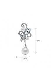 Brand New Arrival Luxury Wedding Dinner Party Jewelry ACubic Zirconia PPearl Earring