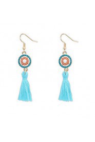 Fashion Target Fabric Tassel Earrings