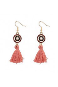 Fashion Target Fabric Tassel Earrings