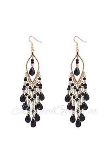 Bohemian Exaggerated Fashion Beads Tassel Earrings