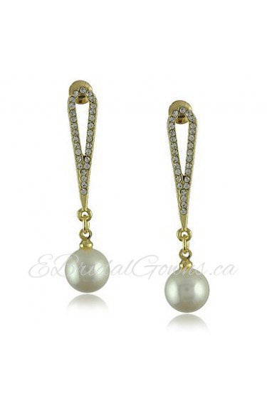 Drop Earrings Women's Alloy Earring Imitation Pearl/Rhinestone